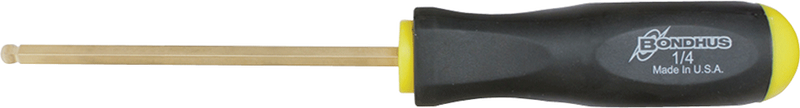 Bondhus Metric Hex Screwdriver, Ball-End, GoldGuard