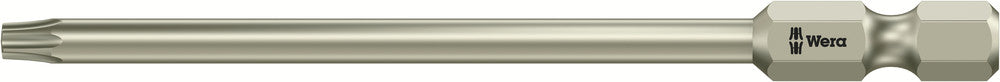 Wera 05071090001, TX 15 - Torx Key Screwdriver Bit 3867/4, 1/4" Hex Power Drive, Length 3.5" (89mm), Stainless, Tamper Resistant