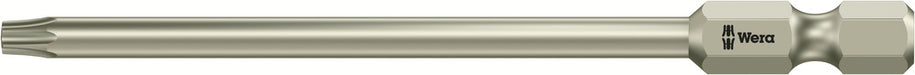 Wera 05071090001, TX 15 - Torx Key Screwdriver Bit 3867/4, 1/4" Hex Power Drive, Length 3.5" (89mm), Stainless, Tamper Resistant