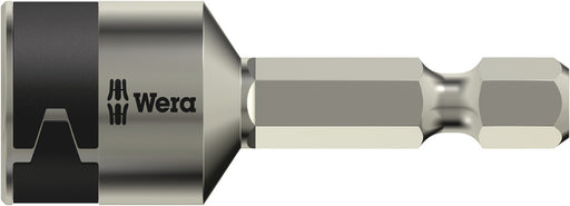 Wera 05071228001, 3/8" Hex Socket Nutsetter 3869/4, 1/4" Hex Power Drive, Length 2" (50mm), Stainless, Non-Magnetic, Retaining Ring