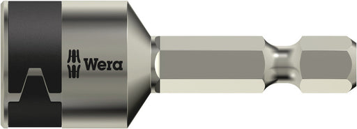 Wera 05071223001, 8mm Hex Socket Nutsetter 3869/4, 1/4" Hex Power Drive, Length 2" (50mm), Stainless, Non-Magnetic, Retaining Ring