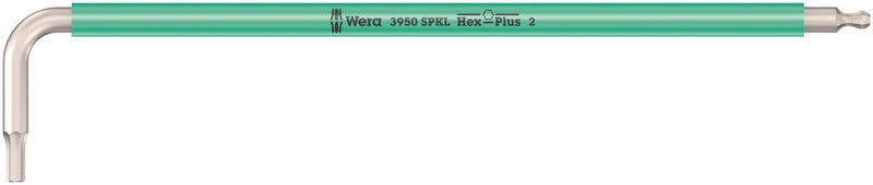 Wera 05022661001, Multicolor, Stainless, Ball-End, Hex-Plus, Metric Hex L-Key, 3950 SPKL