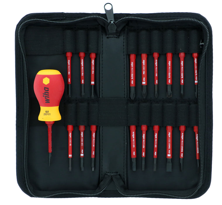 Wiha 28396 20 Piece Insulated SoftFinish SlimLine Blade Set