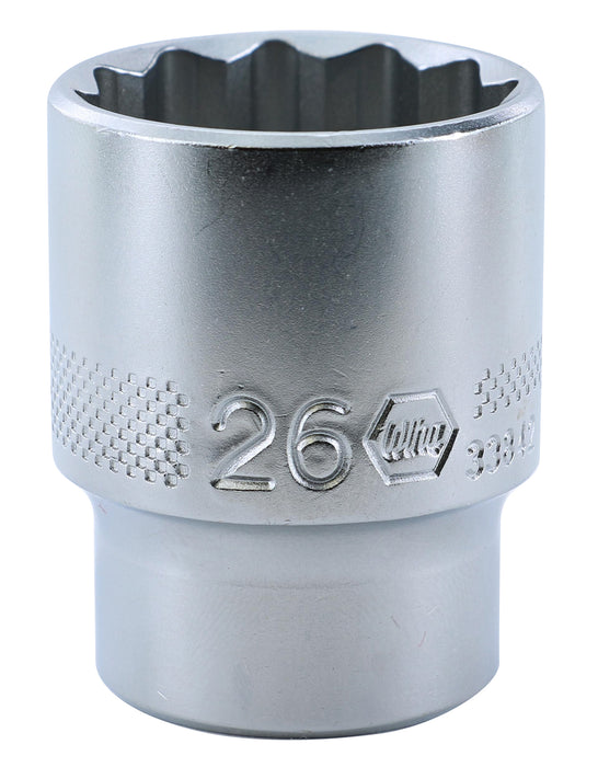 Wiha 33842 12 Point - 1/2" Drive Socket 26.0mm