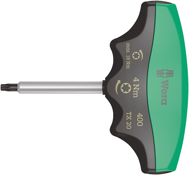 Wera 05005091001, 5 Nm Torque Range, TX 25 - Torx Key Drive Size, Preset, Slip, 400 Torque T-Handle