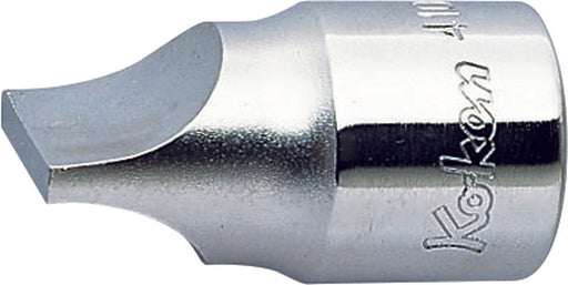 Ko-ken 4101-1, 1/2" Square Drive Power Bit Socket, 0.11 x 0.73" (2.7 x 18.6mm) Slotted, Length 40mm, Impact Rated