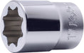 Ko-Ken 4109M-17, 1/2 Sq. Dr. Socket  17mm Double Square Length 40mm For Lubrication service