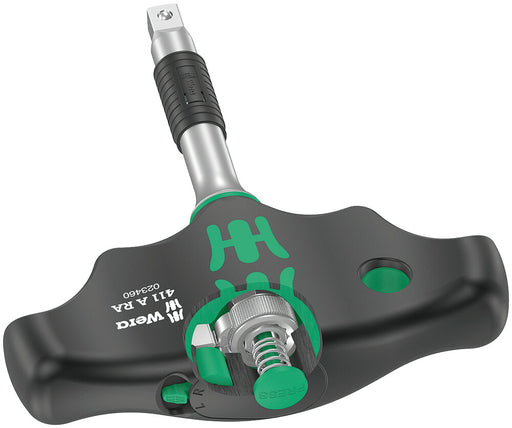 Wera 05023460001, 411 A RA T-handle adapter screwdriver with ratchet function, 1/4"