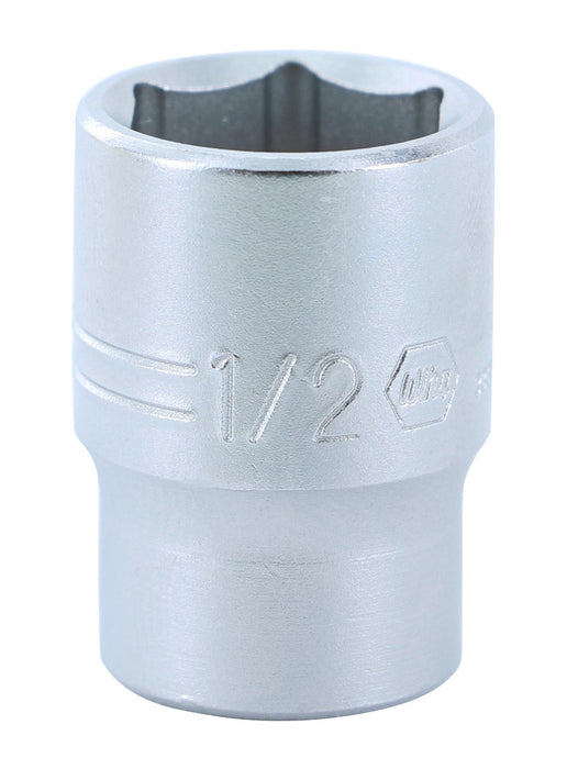 Wiha 33314 6 Point - 1/4 Inch Drive Socket - 1/2" x 25mm