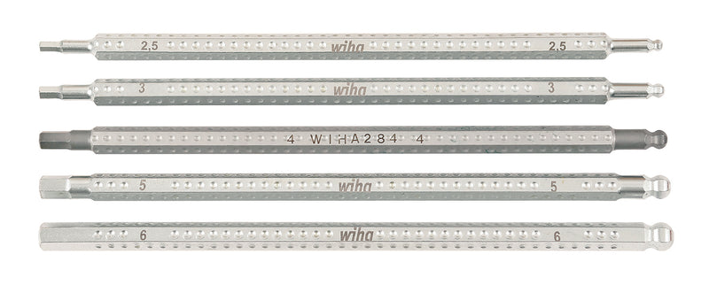 Wiha 28476 5 Piece Drive-Loc VI Hex Blade Set