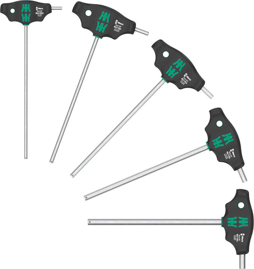 Wera 05136070001, 454/5 HF SHK Set 1 Screwdriver set T-handle screwdriver Hex-Plus with holding function