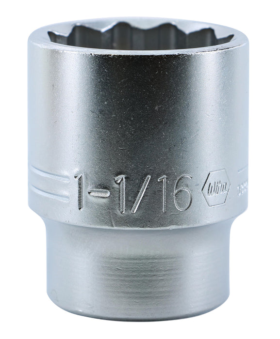 Wiha 33820 12 Point - 1/2" Drive Socket 1-1/16"