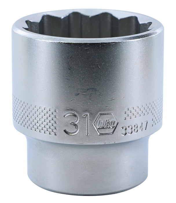 Wiha 33847 12 Point - 1/2" Drive Socket 31.0mm