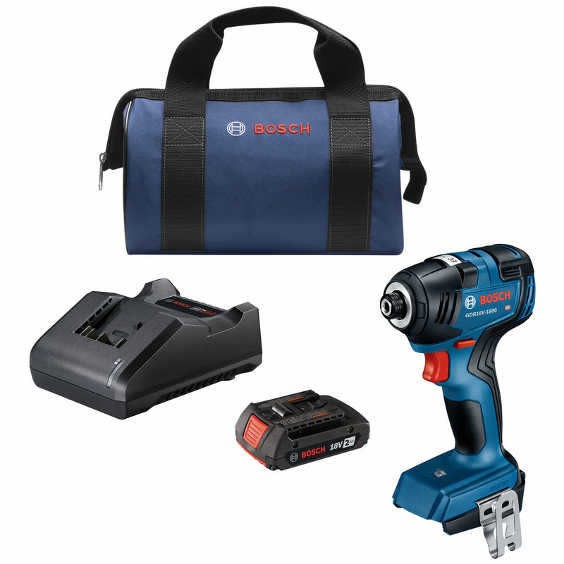 Bosch GDR18V-1800B12, 18V 1/4 In. Hex Impact Driver Kit