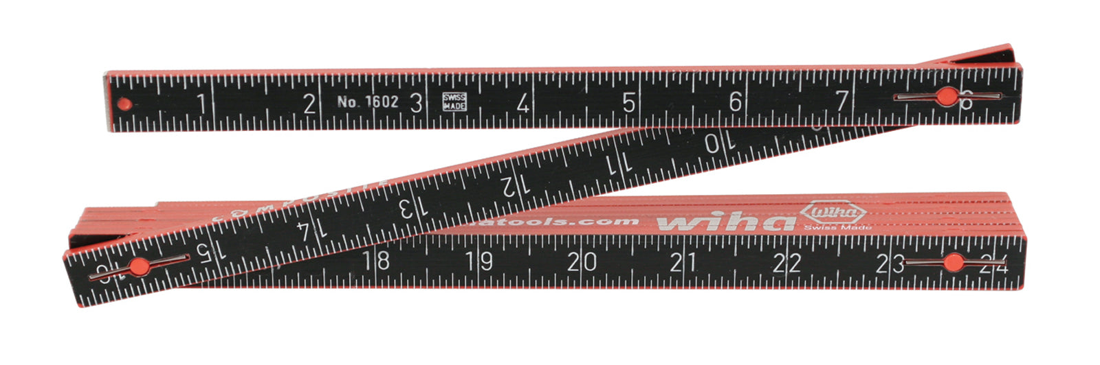 Wiha 61606 Composite 2 Meter Folding Ruler - Metric - Inch