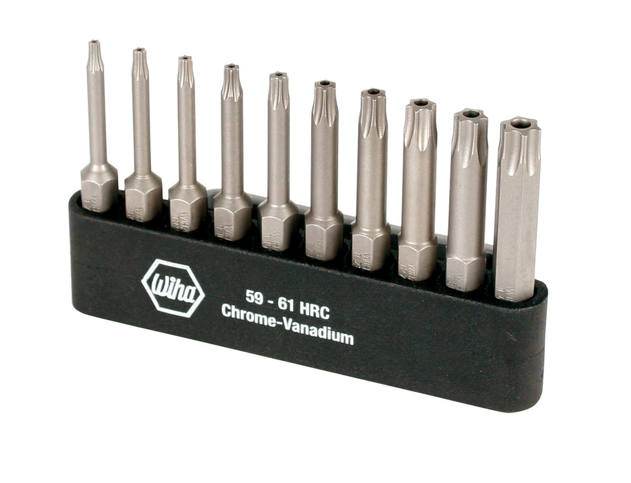 Wiha 74987 10 Piece Security Torx Power Bit Belt Pack Set