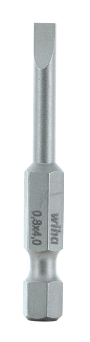 Wiha 74010 Slotted Bit 4.0 x .8 - 50mm -  10 Pack