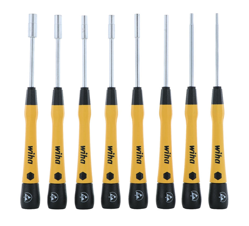 Wiha 27789 8 Piece ESD Safe Picofinish Precision Nut Driver Set - Metric