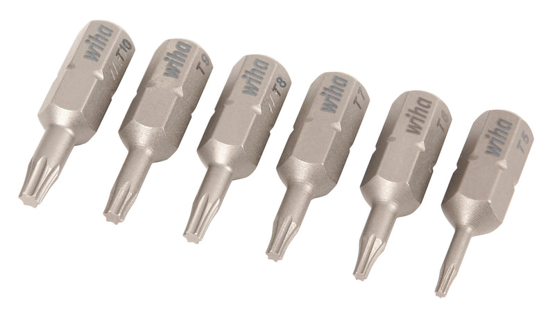 Wiha 71570 6 Piece Torx Insert Bit Set - T5 - T10 x 25mm