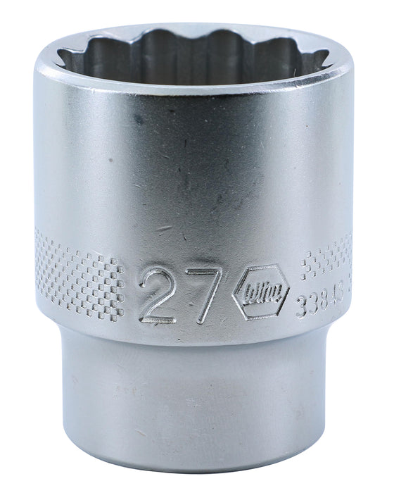 Wiha 33843 12 Point - 1/2" Drive Socket 27.0mm