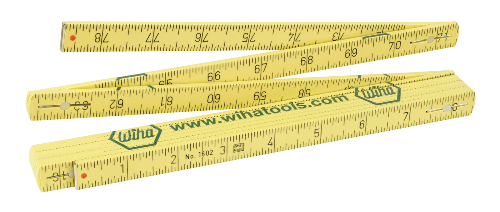 Wiha 61662 MaxiFlex 2 Meter Folding Ruler - Inch - Metric