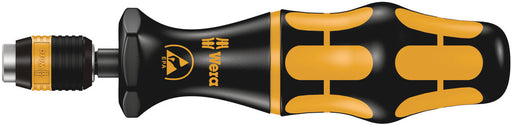 Wera 05074842001, 11-27 in-lb (1.2-3.0 Nm) Torque Range, 1/4" Hex Drive (Quick-Change Chuck) Drive Size, Preset, Inline, Slip, Kraftform, ESD, 7400 Torque Screwdriver