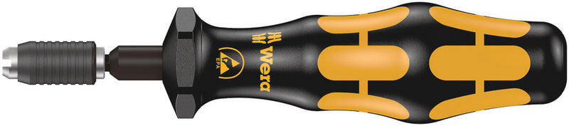 Wera 05074826001, 0.9-3 in-lb (0.1-0.34 Nm) Torque Range, 4mm - HIOS/Halfmoon Drive Drive Size, Preset, Inline, Slip, Kraftform, ESD, 7400 Torque Screwdriver