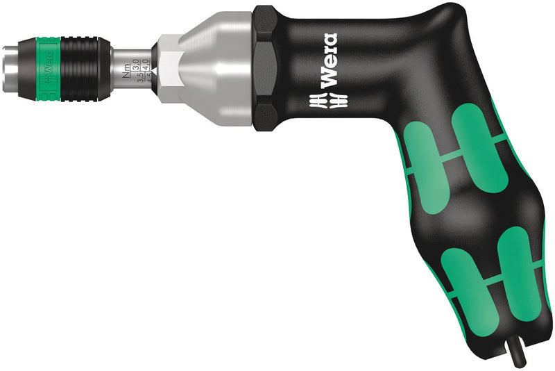 Wera 05074702001, 3.0-6.0 Nm Torque Range, 1/4" Hex Drive (Quick-Change Chuck) Drive Size, Adjustable, Pistol, Slip, Kraftform, 7400 Torque Screwdriver
