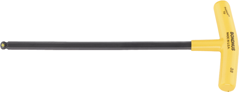 Bondhus Metric Hex T-Handle Screwdriver, Ball-End, ProGuard, ProHold