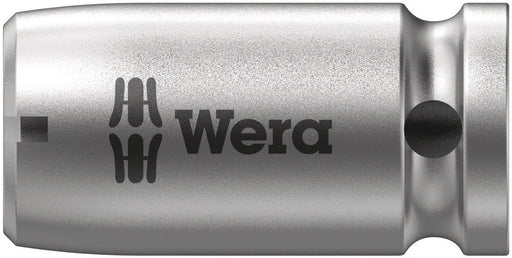 Wera 05042605001, 1/4" Hex Drive Screwdriver Adaptor 780, 1/4" Square Drive, Length 1" (25mm), Ball Detent