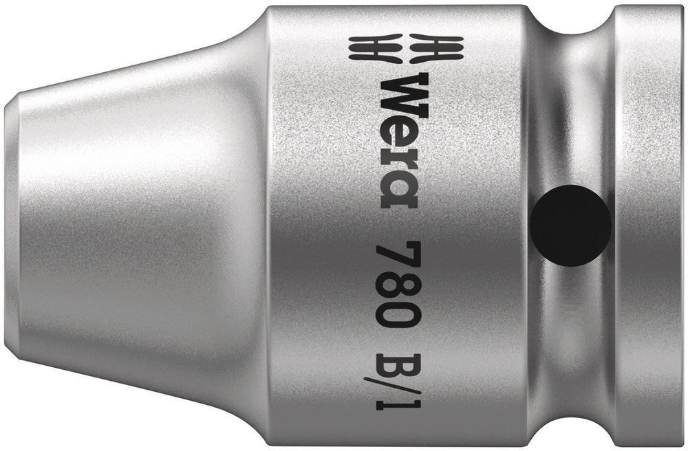 Wera 05042655001, 1/4" Hex Drive Screwdriver Adaptor 780, 3/8" Square Drive, Length 1.2" (30mm)