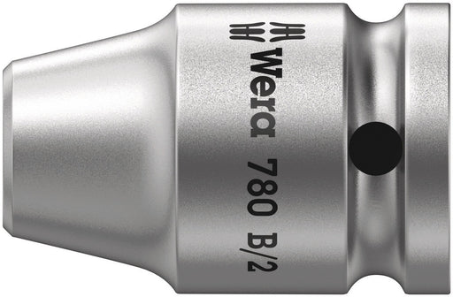 Wera 05344512001, 5/16" Hex Drive Screwdriver Adaptor 780, 3/8" Square Drive, Length 1.2" (30mm), Ball Detent, Extra-Strong