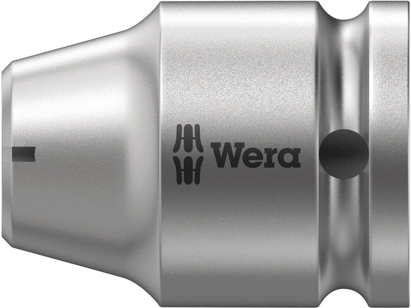 Wera 05042705001, 1/4" Hex Drive Screwdriver Adaptor 780, 1/2" Square Drive, Length 1.4" (35mm), Ball Detent