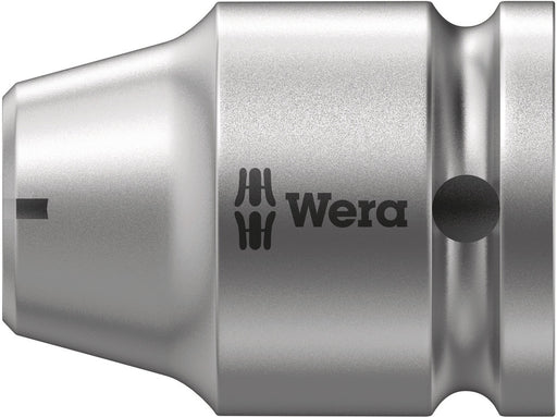 Wera 05042705001, 1/4" Hex Drive Screwdriver Adaptor 780, 1/2" Square Drive, Length 1.4" (35mm), Ball Detent