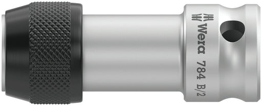 Wera 05042765001, 5/16" Hex Drive Screwdriver Adaptor 784, 3/8" Square Drive, Length 2" (50mm), Ball Detent, Quick Release