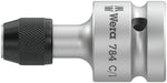 Wera 05042760001, 1/4" Hex Drive Screwdriver Adaptor 784, 1/2" Square Drive, Length 2" (50mm), Quick Release