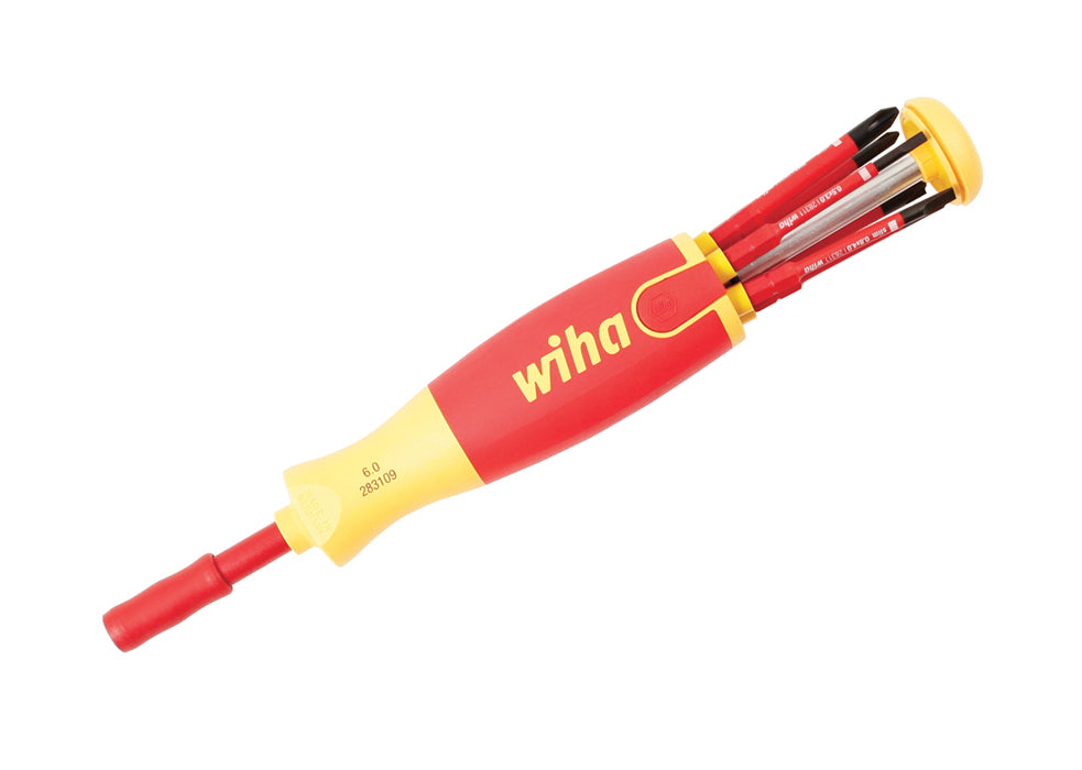 Wiha 28393 7 Piece Insulated SlimLine Ultra-Driver Blade Set Slotted, Phillips