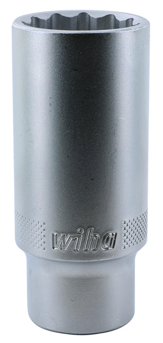 Wiha 33881 12 Point - 1/2" Drive Deep Socket 25.0mm