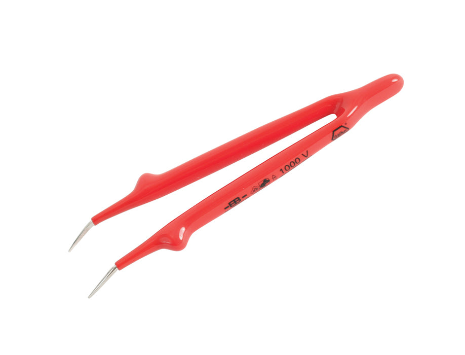 Wiha 75302 Insulated Tweezers Angled Fine 6"