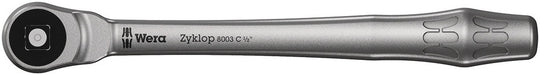 Wera 05004063001, 8003 C Zyklop Metal Ratchet with push-through square and 1/2" drive