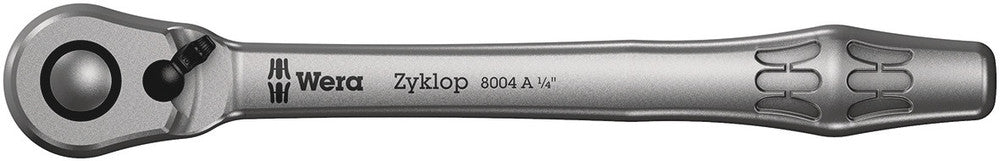 Wera 05004004001, 8004 A Zyklop Metal Ratchet with switch lever and 1/4" drive