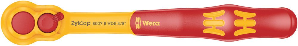 Wera 05004966001, 8007 B VDE Zyklop ratchet, insulated, with switch lever, with 3/8" drive