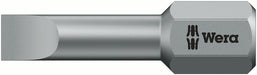 Wera 05056233001, 0.05 x 0.24" (1.2 x 6.5mm) Slotted Screwdriver Bit 800/1 TZ, 1/4" Hex Insert Drive, Length 1" (25mm), Torsion