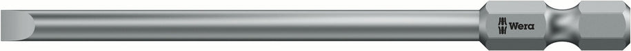 Wera 05059452001, 0.04 x 0.2" (1 x 5.5mm) Slotted Screwdriver Bit 800/4 Z, 1/4" Hex Power Drive, Length 6" (152mm)