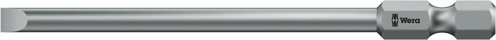 Wera 05059500001, 0.06 x 0.32" (1.6 x 8mm) Slotted Screwdriver Bit 800/4 Z, 1/4" Hex Power Drive, Length 3.5" (89mm)