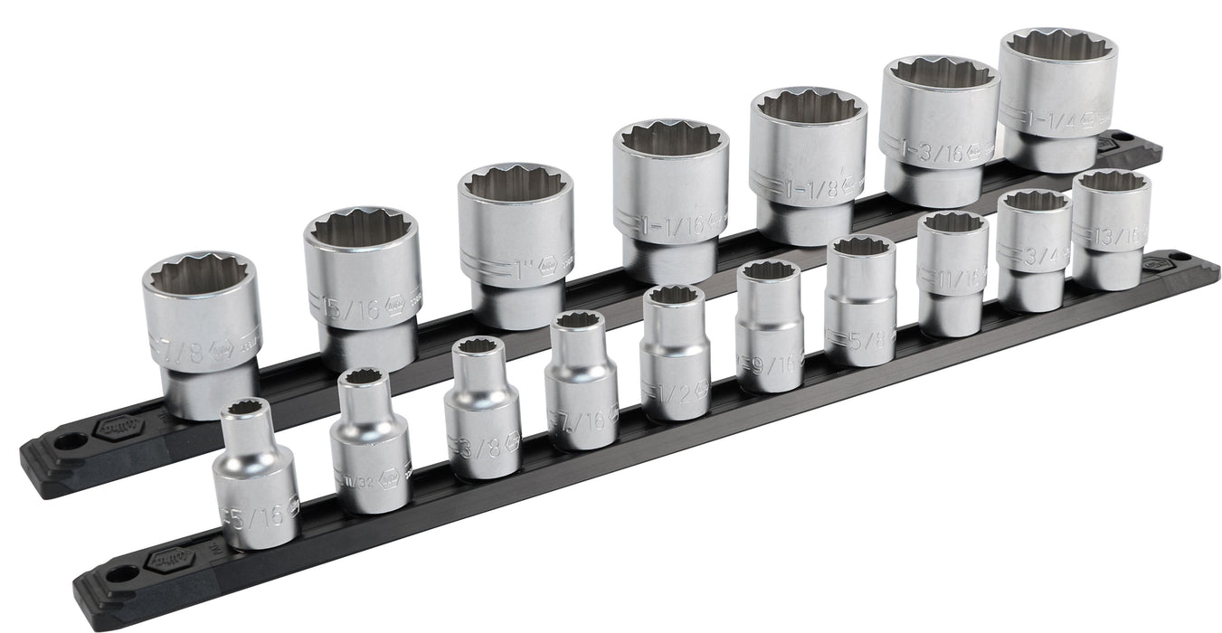 Wiha 33890 21 Piece 1/2" Drive Socket Set - SAE