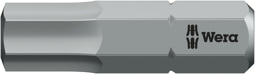 Wera 05056687001, 6.0mm Hex Key Screwdriver Bit 840/1 BTZ, 1/4" Hex Insert Drive, Length 1" (25mm), BiTorsion