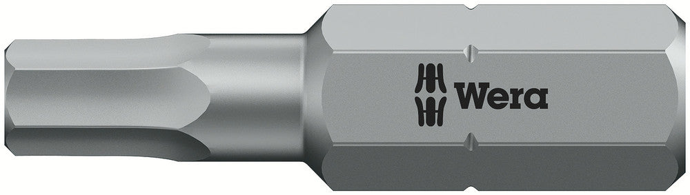 Wera 05135073001, 1/8" Hex Key Screwdriver Bit 840/1 Z, 1/4" Hex Insert Drive, Length 1" (25mm)