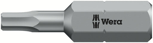 Wera 05056315001, 3.0mm Hex Key Screwdriver Bit 840/1 Z, 1/4" Hex Insert Drive, Length 1" (25mm)