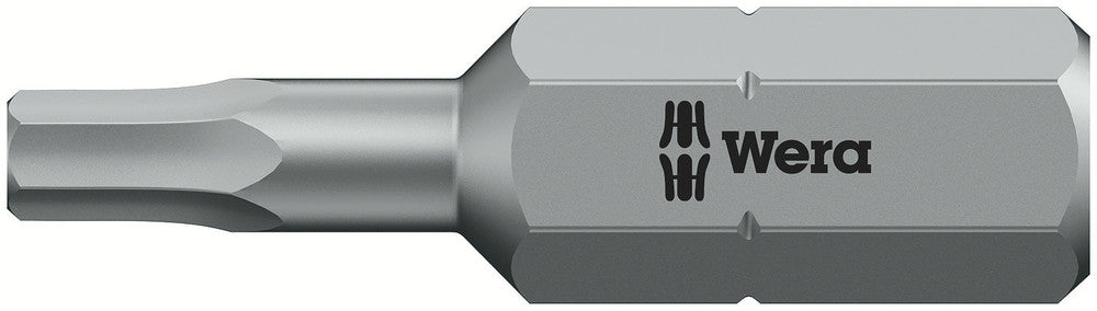 Wera 05135072001, 3/32" Hex Key Screwdriver Bit 840/1 Z, 1/4" Hex Insert Drive, Length 1" (25mm)